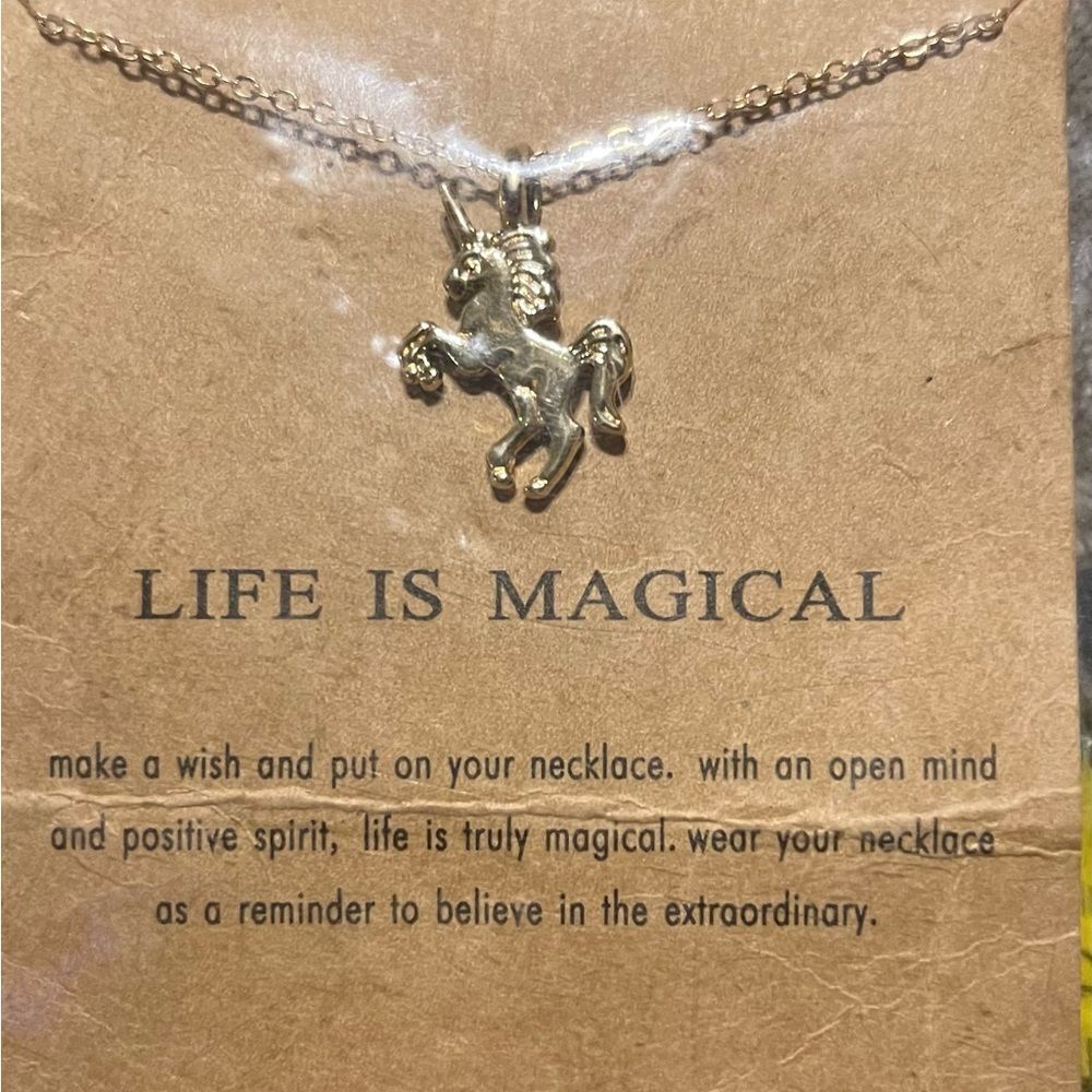 unicorn necklace in cute packaging​​​ NWT​